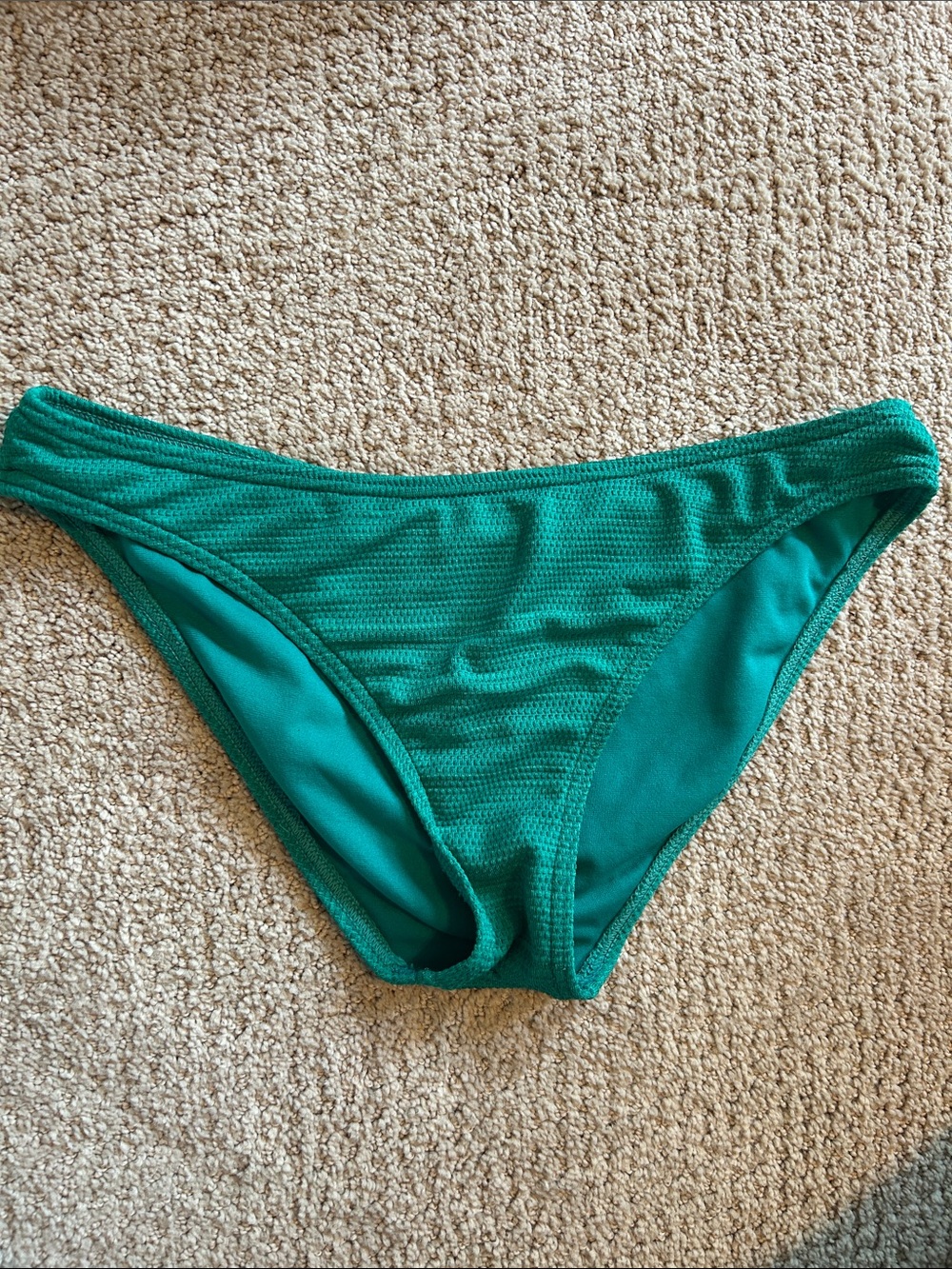 Roxy Swim Textured Teal Bikini Bottom